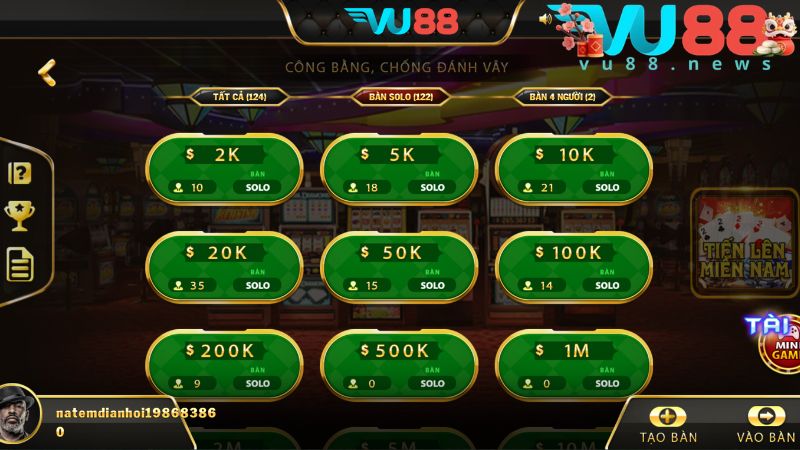Các bước tham gia sảnh game bài đổi thưởng VU88