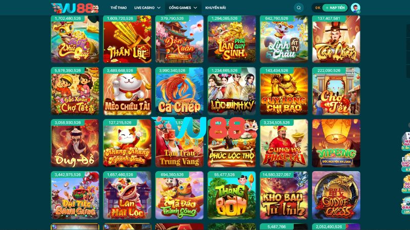Top những Game Slot VU88 hay nhất 2026