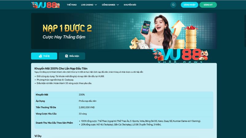 Tìm hiểu về khuyến mãi VU88 hiện nay