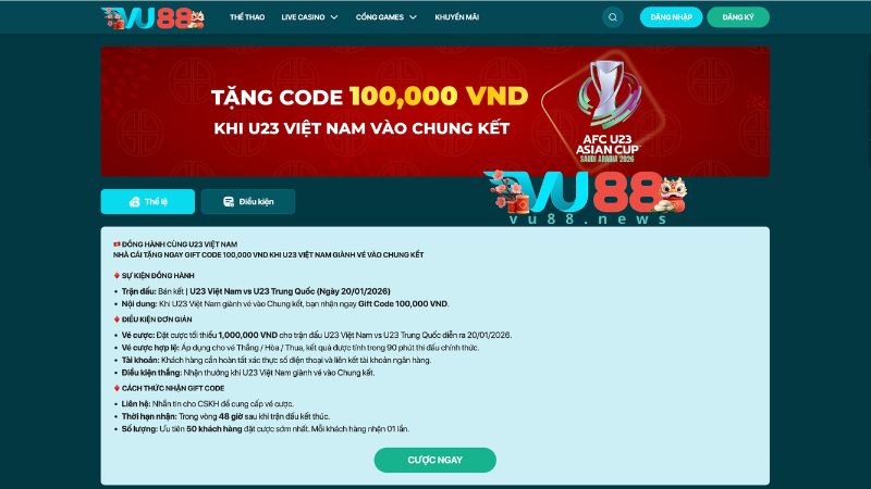 Những lưu ý quan trọng khi nhận khuyến mãi VU88