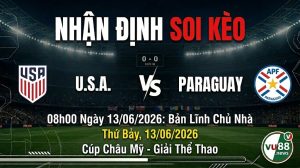 Định Soi Kèo Mỹ vs Paraguay 08h00 Ngày 13/06/2026: Bản Lĩnh Chủ Nhà