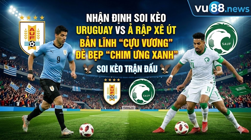 Nhận định soi kèo Uruguay vs Ả Rập Xê Út: Bản lĩnh "Cựu vương" đè bẹp "Chim ưng xanh"