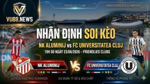 Nhận định soi kèo Aluminij vs Universitatea Cluj 19h 00 ngày 23/06/2026 – Friendlies Clubs