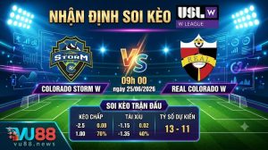 Nhận định soi kèo Colorado Storm W vs Real Colorado W 09h 00 ngày 25/06/2026 – USL W League