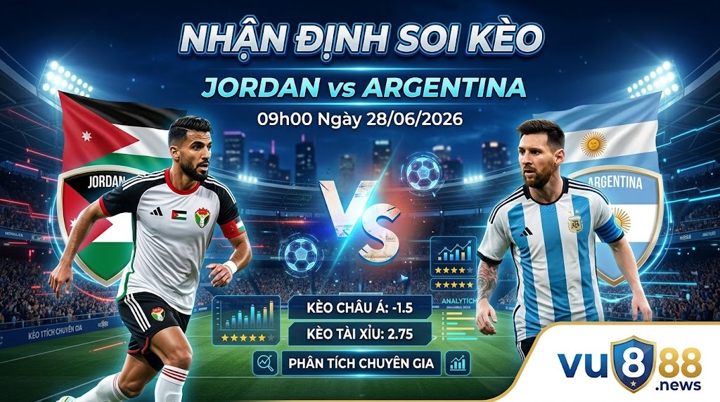 Nhận Định Soi Kèo Jordan vs Argentina 09h00 Ngày 28/06/2026